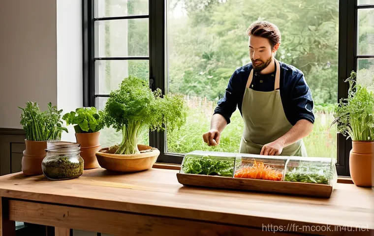 다문화 요리사 실무 트렌드 - **Technological Gastronomy: The Future of Flavor Creation**
    A sleek and futuristic photograph sh...